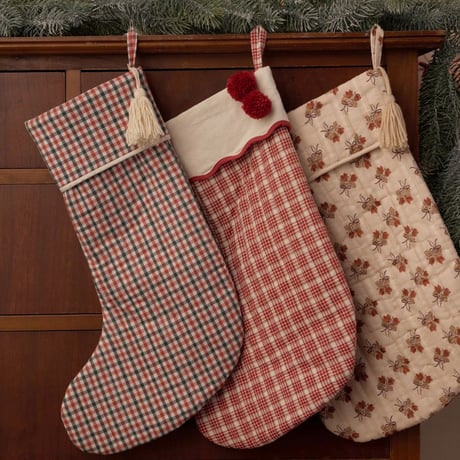 【 Rylee + Cru 】NOEL STOCKING RUBY PLAID