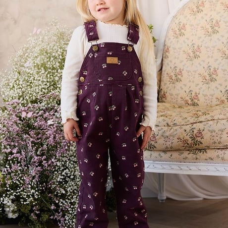 【 Jamie kay 】JKFO264063 ﾁｪﾘｰ刺繍ｵｰﾊﾞｰｵｰﾙCherry WINE（size 90,100,110,120）