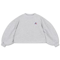 【Repose AMS】 crop heart sweater - light mixed grey