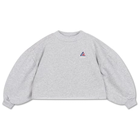 【Repose AMS】 crop heart sweater - light mixed grey