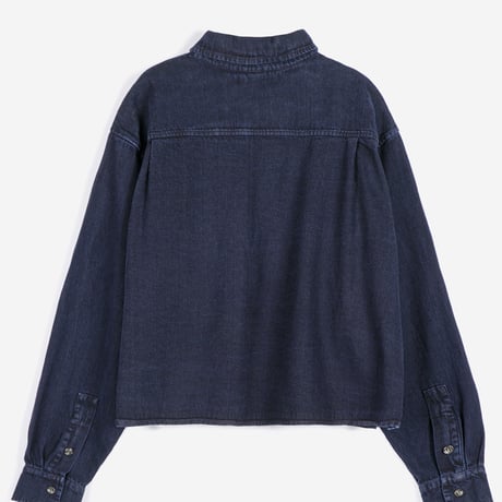 【BOBO CHOSES ADULT 】 Big corduroy pockets light denim shirt　M ,L