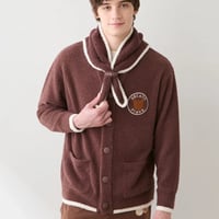 【 gelato pique 】PMNT264085 HOMMEﾍﾞﾋﾞ ｱﾆﾏﾙﾌﾞﾚｯﾄﾞｶｰﾃﾞ&ｽｶｰﾌ BRW (size M)