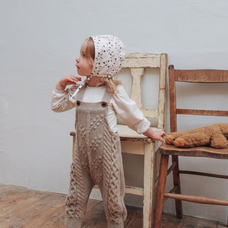 【 Jamie kay × soft cheese】 JKNO264903 ﾆｯﾄｻﾛﾍﾟｯﾄ  BEG（size 80~100）