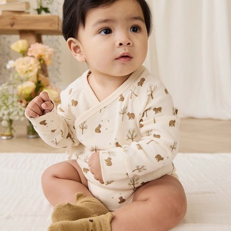 【 Jamie kay 】JBCO264020 OCﾍﾞｱ前あきﾎﾞﾃﾞｨｽｰﾂHoney Bear Cloud OWHT（size 70,80）