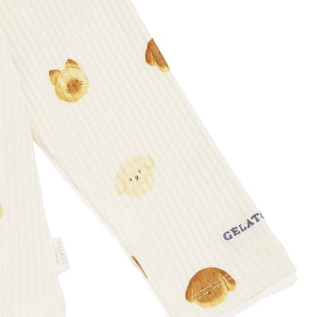 【 gelato pique 】PKCT264476 KIDSｱﾆﾏﾙﾌﾞﾚｯﾄﾞ柄ﾛﾝｸﾞTｼｬﾂ CRM (size 90-110)