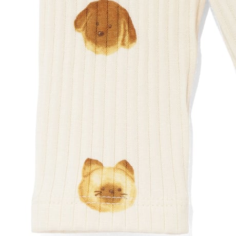 【 gelato pique 】PBCO264481 BABYｱﾆﾏﾙﾌﾞﾚｯﾄﾞ柄ﾛﾝﾊﾟｰｽ CRM (size 70, 80)