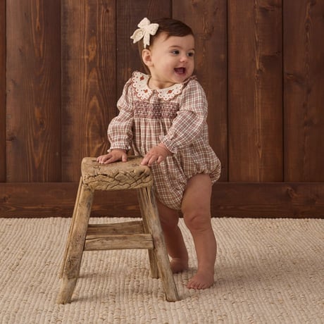 【Quincy Mae】CALLIE ROMPER CHRISTMAS PLAID