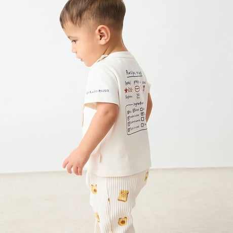 【 gelato pique 】PBCT264478 BABYｱﾆﾏﾙﾌﾞﾚｯﾄﾞﾜﾝﾎﾟｲﾝﾄTｼｬﾂ CRM (size 80)