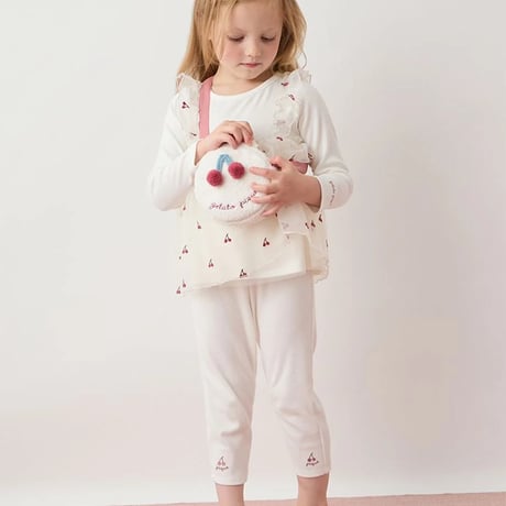 【 gelato pique 】PKCP264441 KIDSﾁｪﾘｰ柄ﾁｭｰﾙﾚｷﾞﾝｽﾊﾟﾝﾂ IVR（size 90, 100）