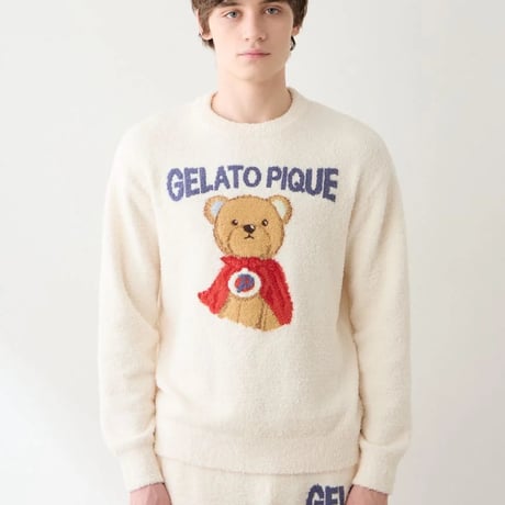 【 gelato pique 】PMNT264901 HOMME  HERO BEAR JQDﾌﾟﾙCRM(size L)
