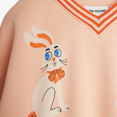 【 MINI RODINI 】Rabbits sp sweatshirt - Pink