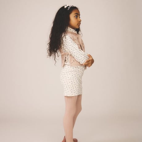 【 SOOR PLOOM 】POINTELLE RIB TIGHTS, ROSE SMOKE