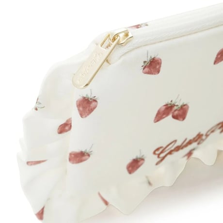 【 gelato pique 】 PWGB264595 ｽﾄﾛﾍﾞﾘｰ総柄ﾃｨｯｼｭﾎﾟｰﾁ OWHT