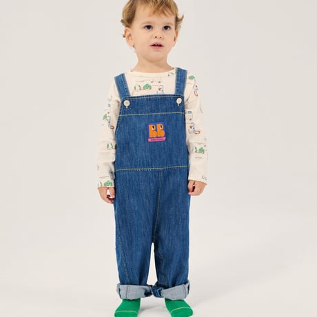 【BOBO CHOSES】Booo Bo Choses Tag denim overall
