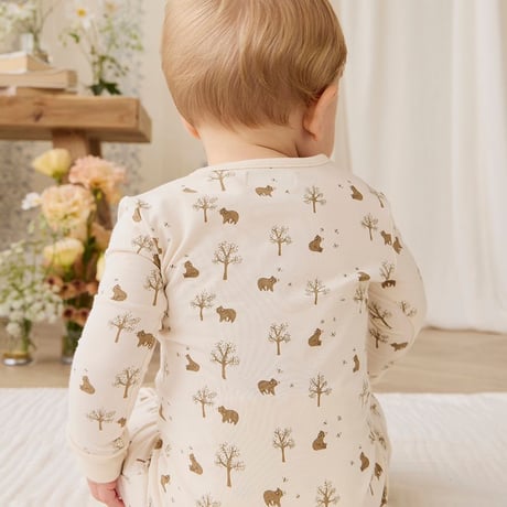【 Jamie kay 】JBCO264040 OC長袖ﾛﾝﾊﾟｰｽHoney Bear Cloud OWHT（size 70,80）
