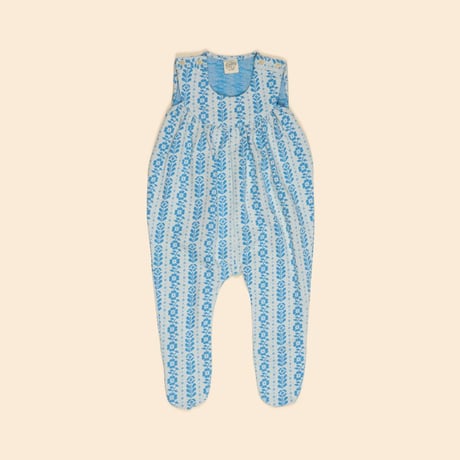 【 Apolina 】 BABY JERSEY HILDA OVERALL ROMPER - NORDIC FLORAL JACQUARD