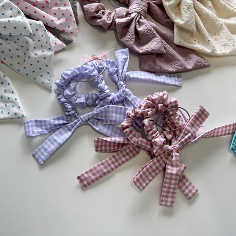 【mc】 Twin  scrunchie Gingham