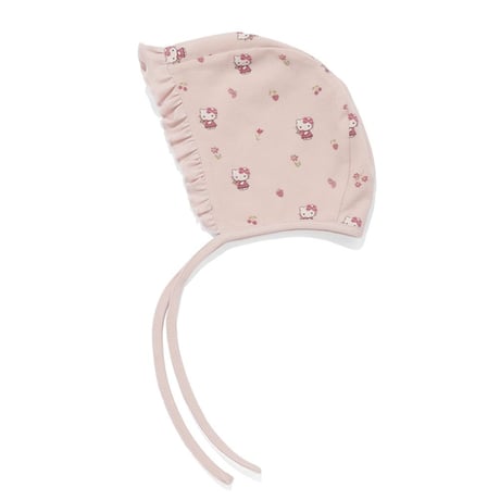 【 Jamie kay × HELLO KITTY 】JBGH264915 OC総柄プリントボンネット PNK（頭位46㎝前後）
