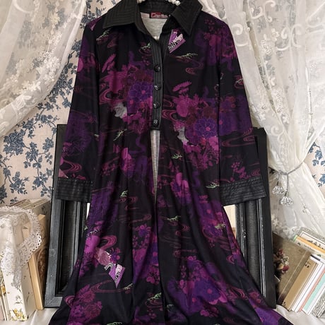 Qutie Frash 和柄ロングシャツ