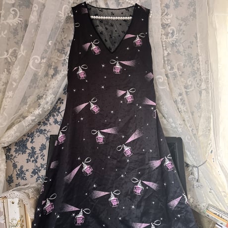 HYSTERIC GLAMOUR パフューム総柄ノースリーブワンピース