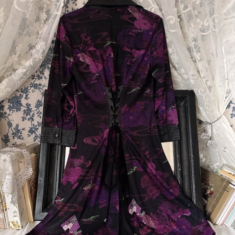 Qutie Frash 和柄ロングシャツ