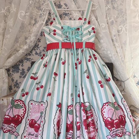 Angelic Pretty  Cherry Stamp ジャンパースカート