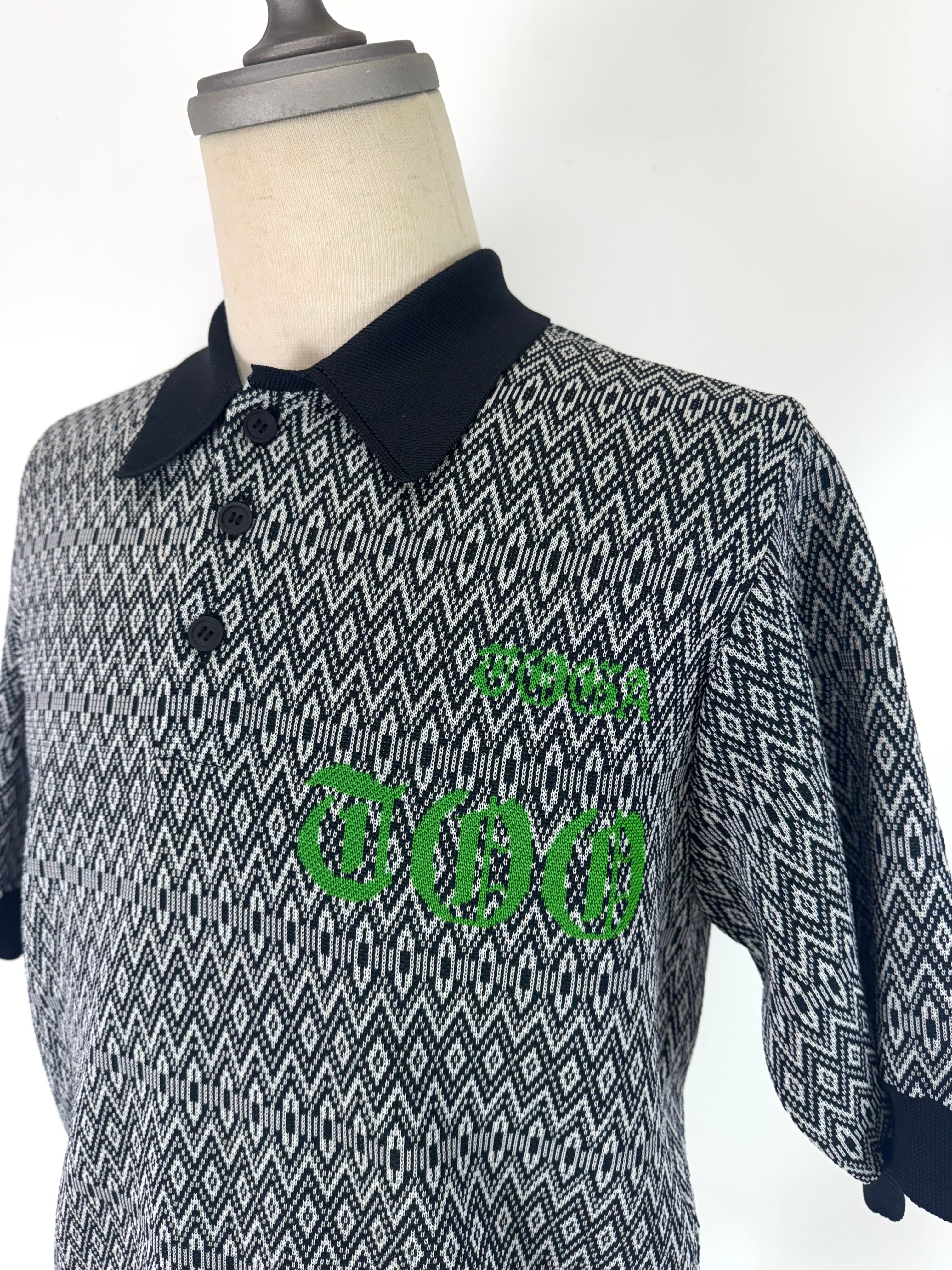 TOGA TOO / LOGO KNIT POLO SHIRT | glitter ONL