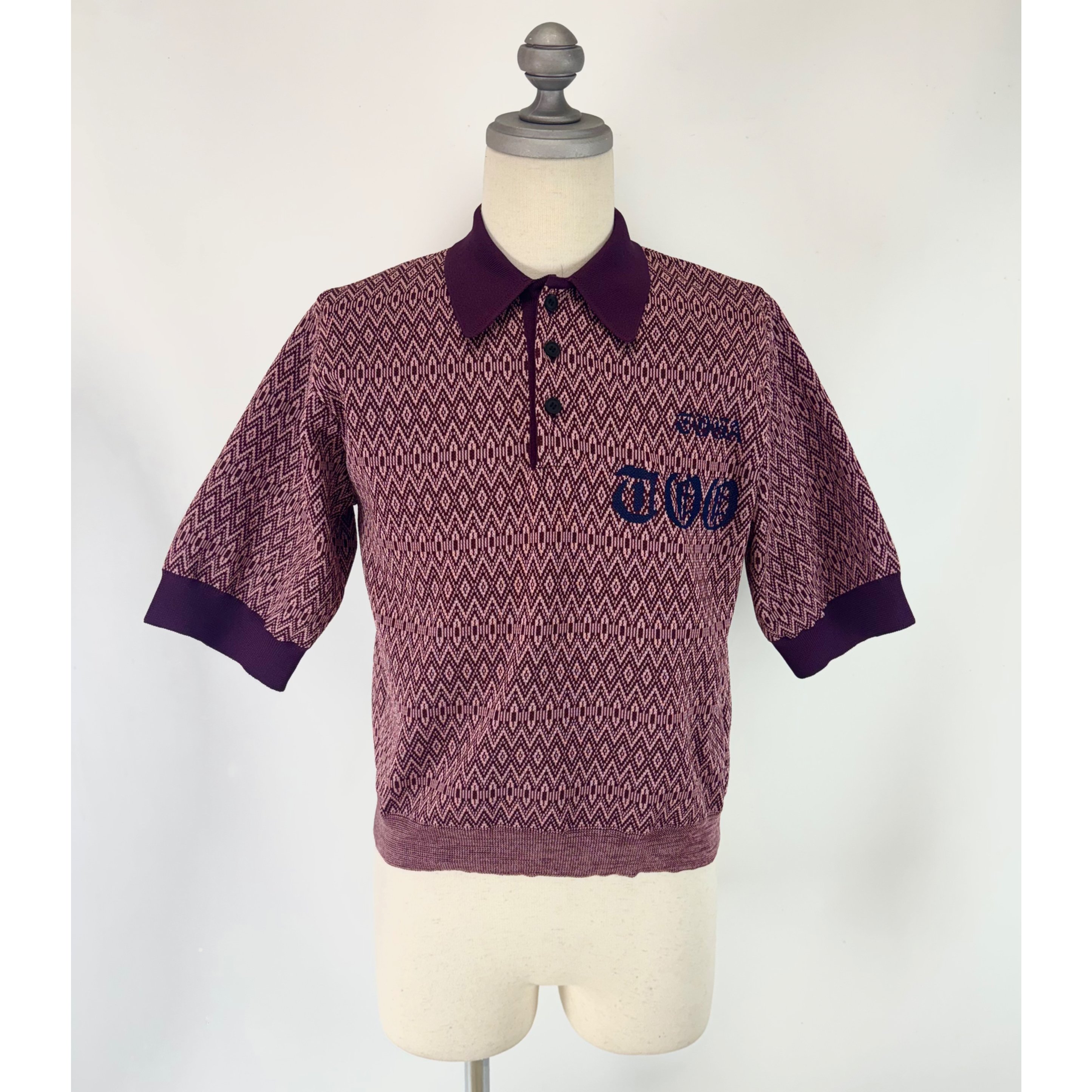 TOGA TOO / LOGO KNIT POLO SHIRT | glitter ONL
