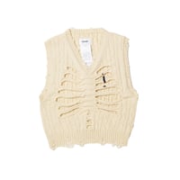 DOUBLET /RIB CAGE CABLE KNIT VEST
