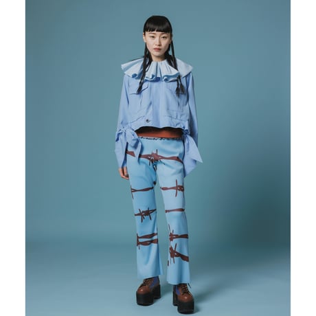 NONTOKYO / PRINT RIB FLARE PANTS(FLOWER)  のコピー