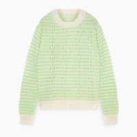 LADMUSICIAN / PUNK BORDER MOHAIR KNIT PULLOVER