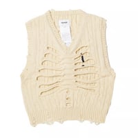 DOUBLET /RIB CAGE CABLE KNIT VEST