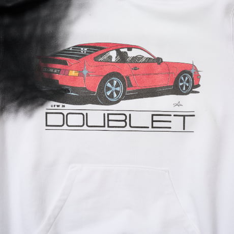 DOUBLET /EXHAUST STAINED HOODIE