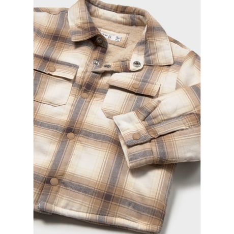 〈mayoral〉Checked overshirt(brown) ※BABY