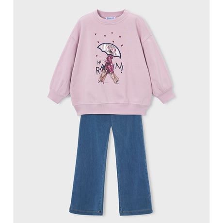〈mayoral〉Girls' flare leggings and sweatshirt set ※KIDS