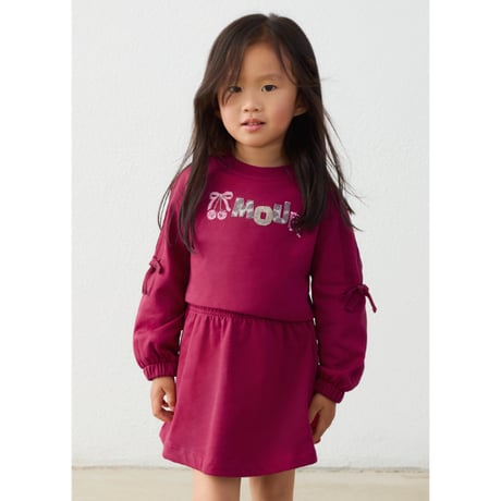 〈mayoral〉Embroidered fleece dress for girls ※KIDS