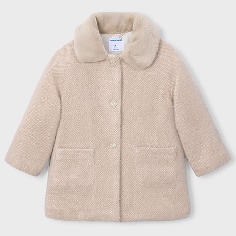 〈mayoral〉Girl fur coat(oatmeal)※KIDS