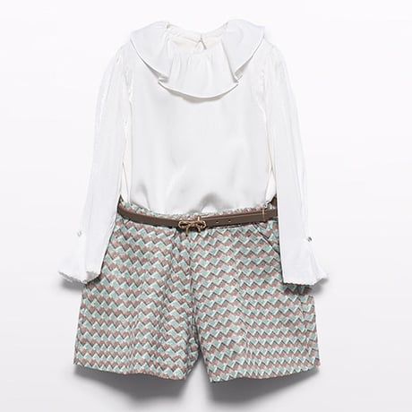 〈Abel&Lula〉Checked Bermuda shorts set※KIDS&JUNIOR