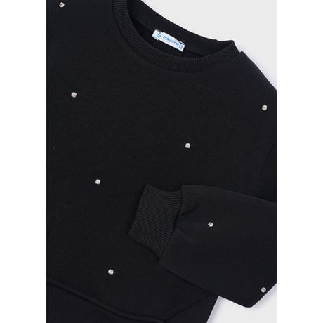 〈mayoral〉Rhinestone Pullover（black） ※KIDS