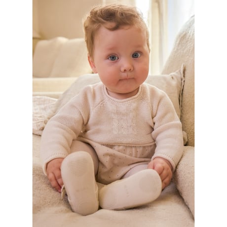 〈mayoral〉 Combo romper and tights (white) ※BABY
