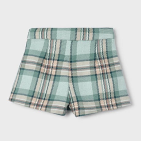 〈mayoral〉Plaid Check Pleated Bermuda Shorts (Aqua Mint) ※KIDS