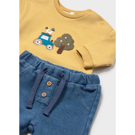 〈mayoral〉 trousers and jumper set (car) ※BABY