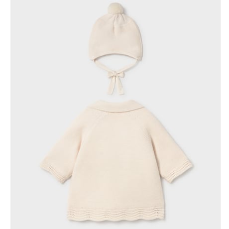 〈mayoral〉Knit jacket with hat ※BABY