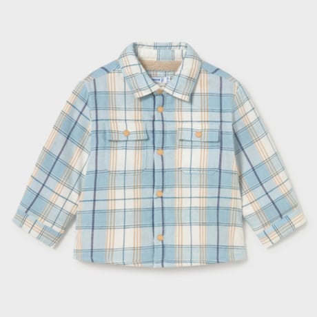 〈mayoral〉Checked overshirt(blue) ※BABY