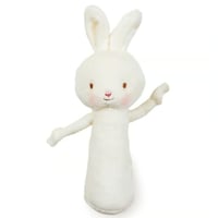 〈Bunnies By The Bay〉"Rabbit" stick rattle (White/Pink)