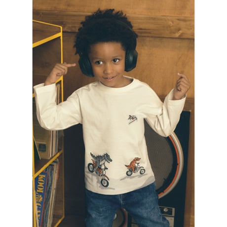 〈mayoral〉Boys' motorbike T-shirt(white) ※KIDS