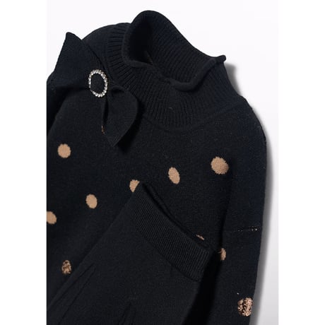 〈Abel&Lula〉  Polka-dot knitted skirt set※KIDS&JUNIOR