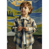 〈mayoral〉Plaid Check Zip-Up Shirt Jacket ※KIDS