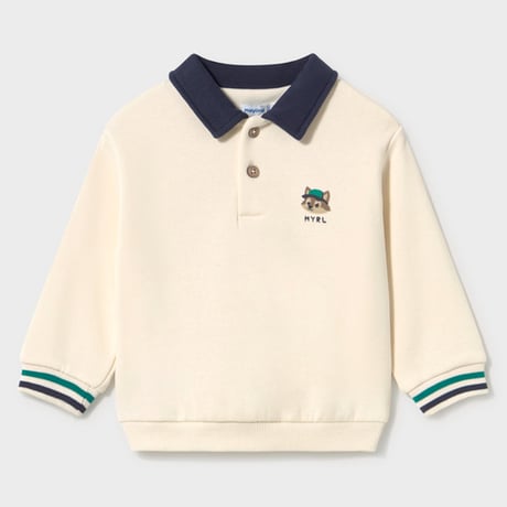 〈mayoral〉Polo-neck sweatshirt with screen print ※BABY