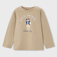 〈mayoral〉Boy dog t-shirt(beige) ※KIDS